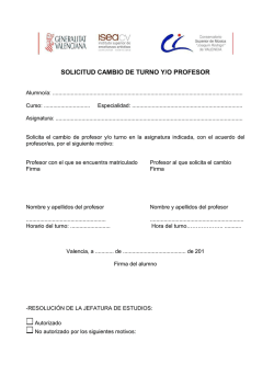 Solicitud Cambios de profesor