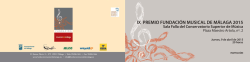 Diptico Premio 2015 - Conservatorio Superior de M&uacute;sica de M&aacute;laga