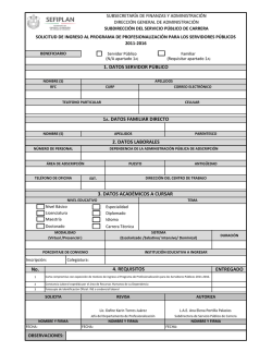 No. ENTREGADO 1. DATOS SERVIDOR P&Uacute;BLICO 1A. DATOS