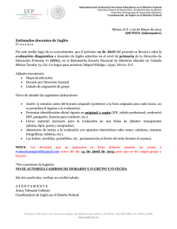 Informativo Evaluacion Diagn&oacute;stica Docentes en Servicio