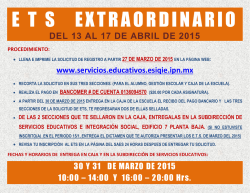 Convocatoria - Servicios Educativos