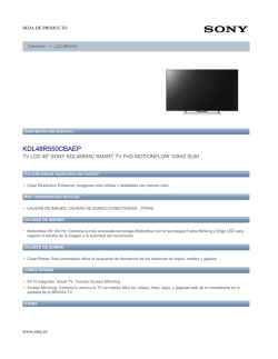 Ficha PDF - Sony - Tarifas de Precios