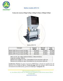 Molino modelo 2575-FA