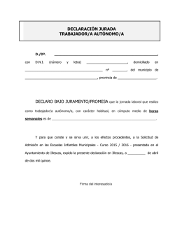 modelo declaraci&oacute;n jurada para trabajadores aut&oacute;nomos