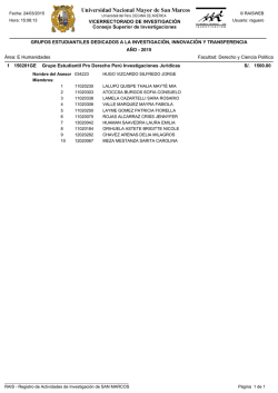 GRUPOS ESTUDIANTILES DEDICADOS A LA INVESTIGACI&Oacute;N