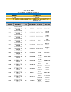 CENSO ELECTORAL FACULTAD DE CIENCIAS ECONOMICAS