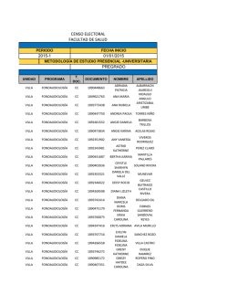 CENSO ELECTORAL FACULTAD DE SALUD