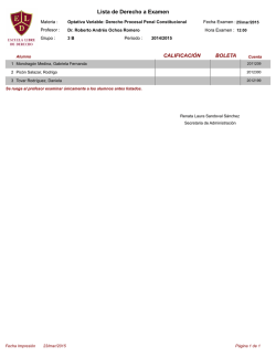 Optativa Variable: Derecho Procesal Constitucional