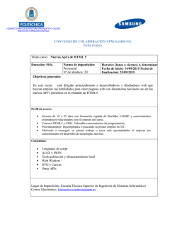Nuevas Api`s de HTML5