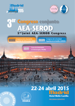 Programa definitivo (PDF) - Asociaci&oacute;n Espa&ntilde;ola de Artroscopia
