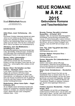 Romane - Stadtbibliothek Neuss