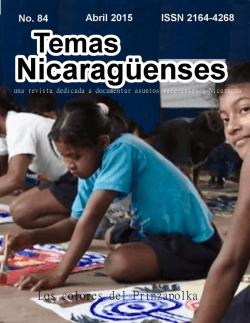 Revista de Temas Nicarag&uuml;enses No. 84