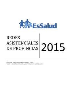 REDES ASISTENCIALES DE PROVINCIAS