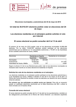 Elecciones municipales y auton&oacute;micas del 24 de mayo de 2015
