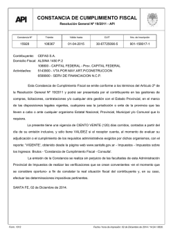CONSTANCIA DE CUMPLIMIENTO FISCAL