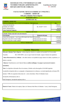 5. Costos Nuevo Ingreso Presencial 2015-02