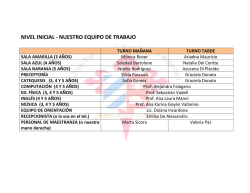 nivel inicial - nuestro equipo de trabajo