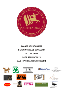 avance de programa - Asociacion Nacional para el Fomento de la