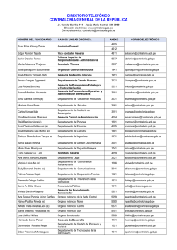 Directorio de los Funcionarios CGR