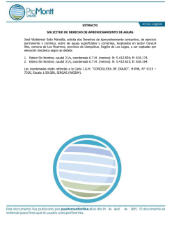solicitud de derecho de aprovechamiento de aguas superficiales