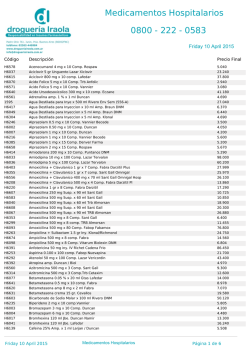 Medicamentos Hospitalarios 0800 - 222