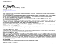 Storage/SAN Compatibility Guide