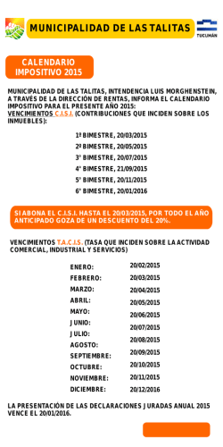 rentas - Municipalidad de Las Talitas