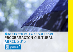 Programaci&oacute;n abril 2015