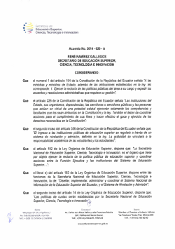 Reglamento del Sistema Nacional de Nivelaci&oacute;n y Admisi&oacute;n