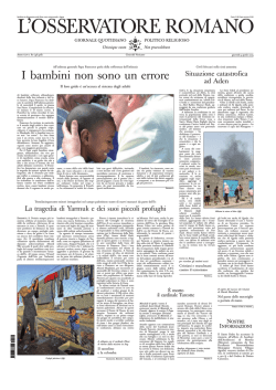L`OSSERVATORE ROMANO