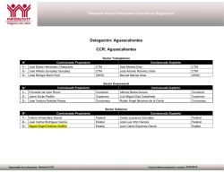 Directorio de las Comisiones Consultivas Regionales