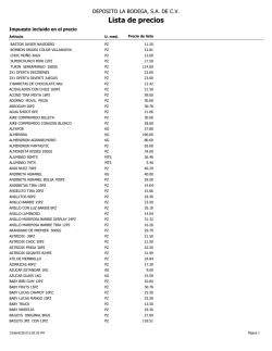 Lista de precios