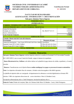5. Costos Nuevo Ingreso Presencial 2015-02