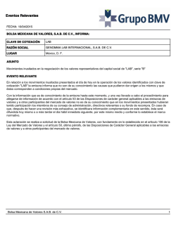 "LAB", serie "B - Bolsa Mexicana de Valores