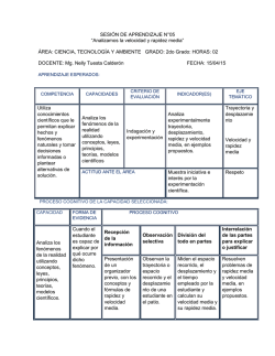 sesi&oacute;n de aprendizaje n&deg; 5.rapidez y velocidad media