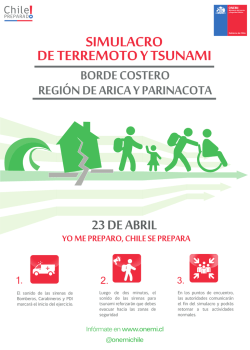 afiche simulacro arica y parinacota