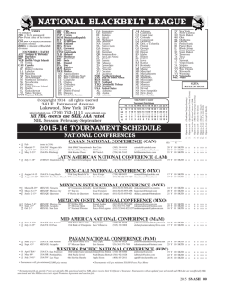 NBL Conference Sched 100 - National Blackbelt League