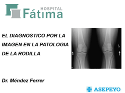 Diagnostico por imagen en patologia rodilla