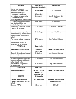 Aula Magna Hospital Rivadavia 15 de Abril Profesor