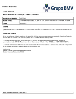 Eventos Relevantes - Bolsa Mexicana de Valores