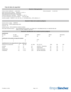 Hoja de datos de seguridad