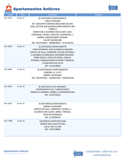 Apartamentos Anticres