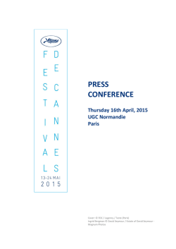 the Press Kit 2015 - Cannes International Film Festival