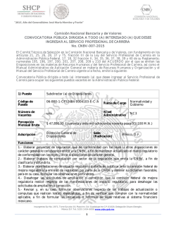 Convocatoria_007-2015 - Comisi&oacute;n Nacional Bancaria y de Valores