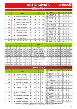 PRIMERA DIVISI&Oacute;N SEGUNDA DIVISI&Oacute;N