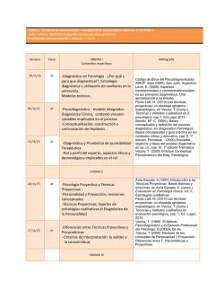 -Diagn&oacute;stico en Psicolog&iacute;a - &iquest;Por qu&eacute; y para que diagnosticar