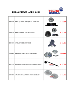 PROMOCIONES ABRIL 2015