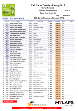 XXI Cursa Passeig a Passeig 2015