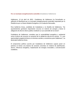 Por un municipio energ&eacute;ticamente sostenible