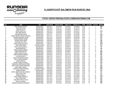CLASSIFICACI&Oacute; SALOMON RUN BARCELONA